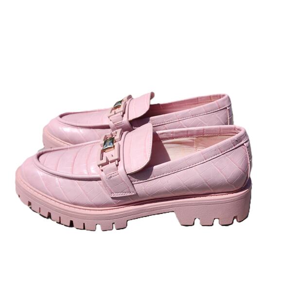 Aldo Tobey Croc Print Faux Leather Loafers 8 - Picture 10 of 11